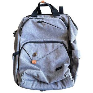 Hap Tim Grey Unisex Diaper Bag Backpack, Large Capacity Travel, Water Resistant